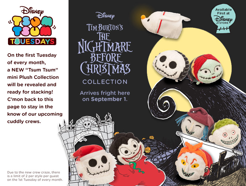 The Nightmare Before Christmas Tsum Tsum Collection Sept 1