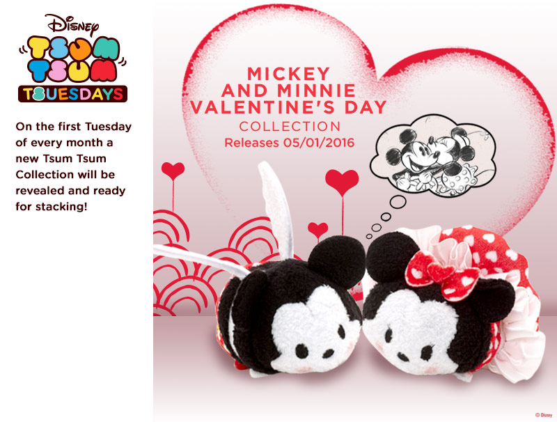 Mickey and Minnie Valentines Day Tsum Tsum Banner