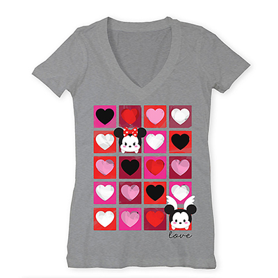 Mickey and Minnie Mouse Tsum Tsum Gray Tee