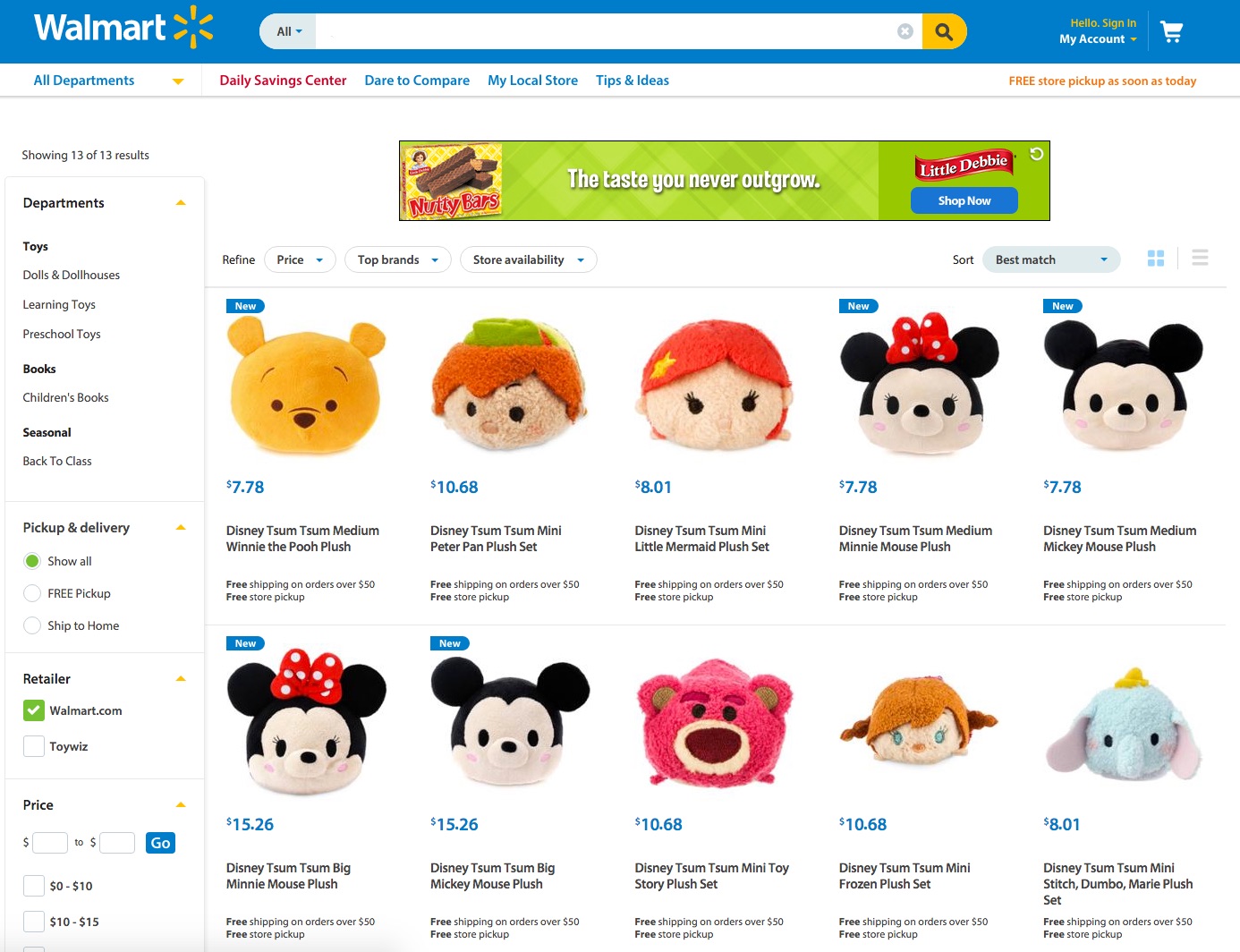 tsum tsum walmart