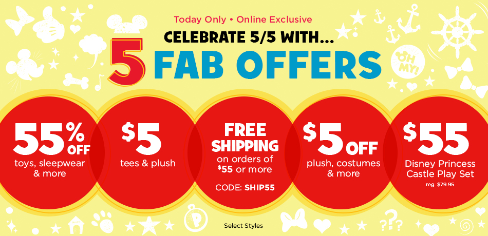 Disney Store Fab 5 Promotion